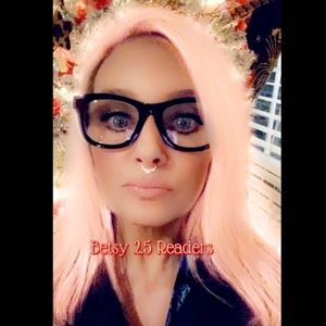 BETSY JOHNSON *RARE* black thick frame readers